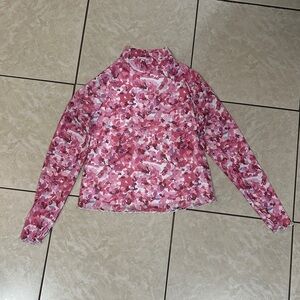 Pink Camouflage Long Sleeve Top